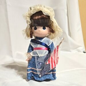 Precious Moments Betsy Ross Doll with Sash and Flag